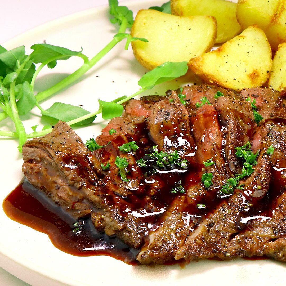 ミートガイの牛ハラミ ステーキ 200g (牛ハラミの塊肉) バーベキュー 肉 ハラミ BBQ 焼肉 希少部位！おうちで簡単ステーキ 塊肉 希少部位 がっつり肉- B200｜アングル2