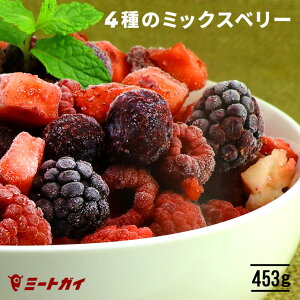4種のミックスベリー 453g (ダイスストロベリー・ブラックベリー・ブルーベリー・ラズベリー) ヨーグルトのトッピングやスムージー作り お菓子作りにおすすめ!急速冷凍で新鮮 IQF 冷凍フルーツ たっぷり 大容量- ORG052