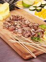 ワニ肉 竹串付き味付けクロコダイルキューブ 150g (ワニ串、ケバブ)- D009a