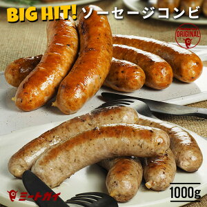 BIG HIT! ソーセージコンビ （2種類のソーセージセット） 手作り生ソーセージ 大10本 ソーセージ BBQ バーベキュー -SET902