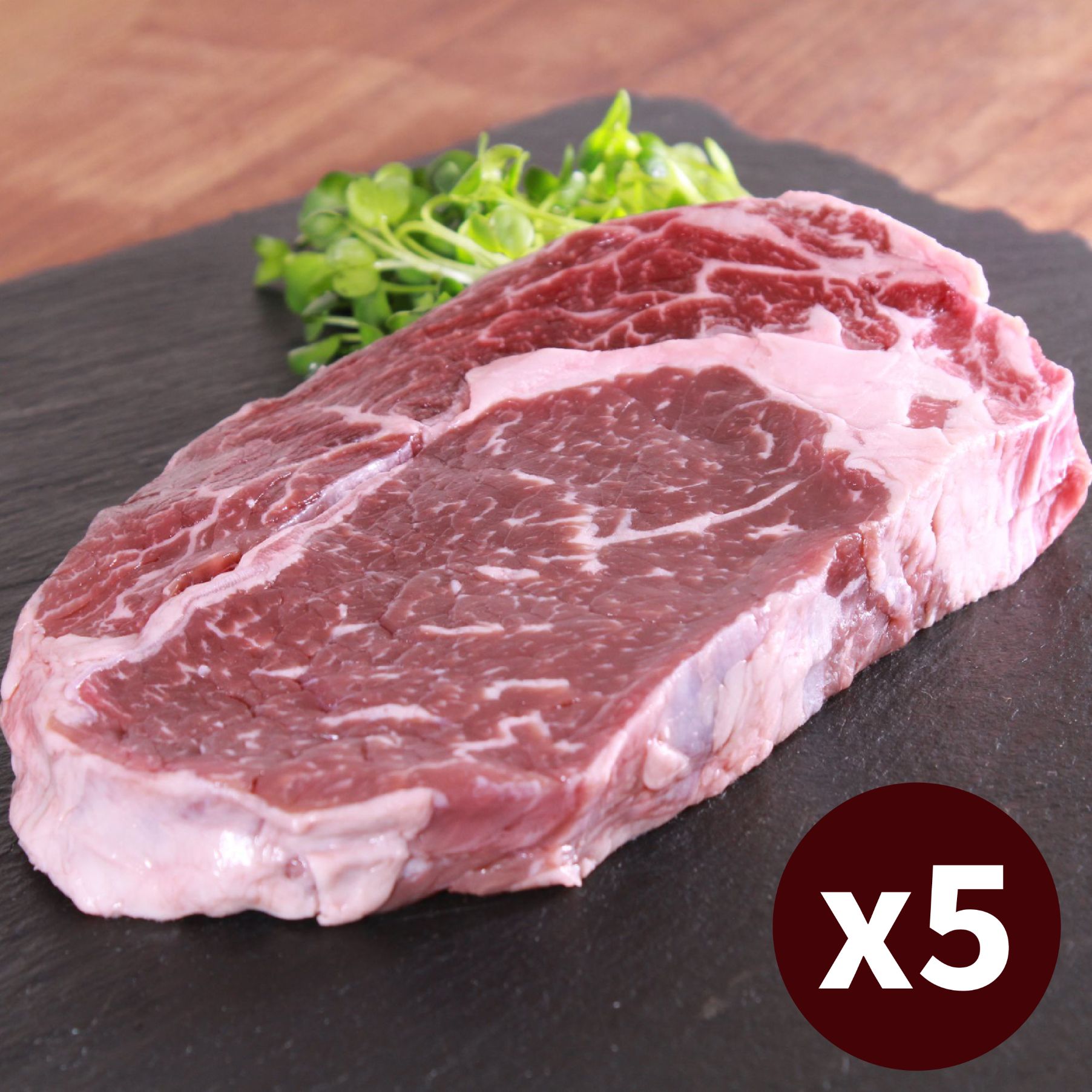  Xe[L OXtFbhiqj5Zbg@u[XXe[Li300g x51.5kgjI[W[Er[t@Ribeye Steak Grass-fed (300gx5=1.5kg) SKU107