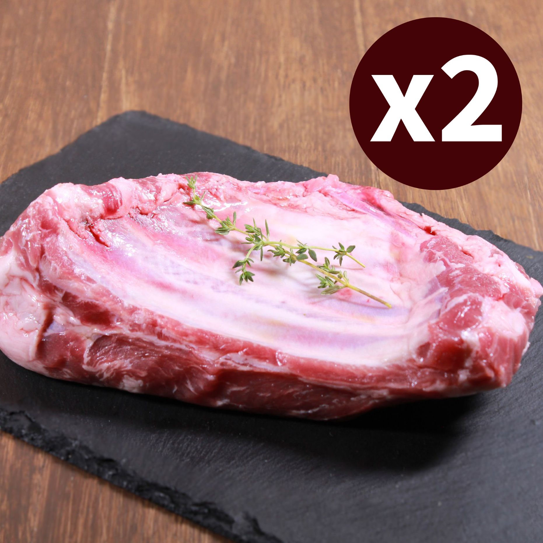 ポーク スペアリブ 国産豚肉 （2ピース 1kg）冷凍 (真空パック) バーベキュー 煮込み料理に Pork Spare Ribs 1Kg SKU201