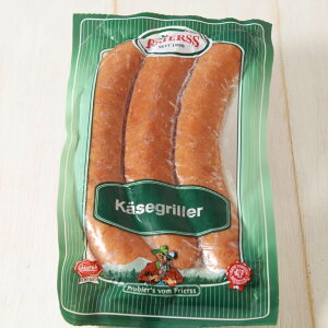 ビッグサイズ　チーズ入りソーセージ「ケーゼグリラー」（3本入り）Big-sized Cheese-in Pork Sausages (3 pcs) SKU806