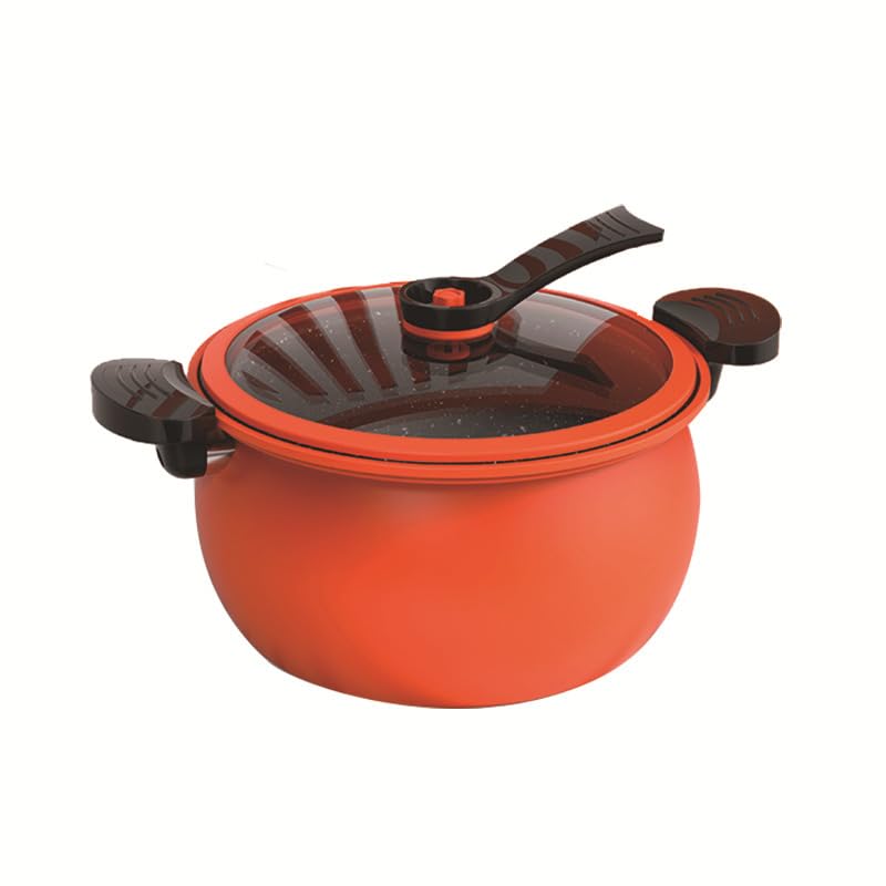 両手鍋 圧力鍋 低圧力鍋 卓上鍋 麦飯石 魔法のクリック料理 麦飯石低圧鍋 電磁調理器 ガス電磁調理器 電圧鍋 電圧調理器 鍋 蓋つき ガス火対応 ガラス蓋付き ダイヤモンドコート 多機能 長持ち こびりつきにくい お手入れ簡単