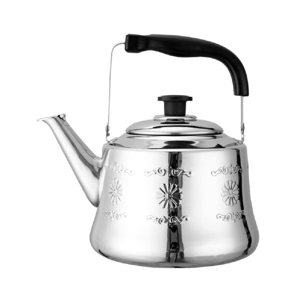 やかん笛吹きケトルやかん おしゃれ食品グレード ステンレス3L -6L大容量ガス火IHオール熱源対応 均一加熱笛付き機能付きウォーターポットは、仕事、水開時に鳴る音でお知らせ、効率アップ、安全に使用できます (3L)