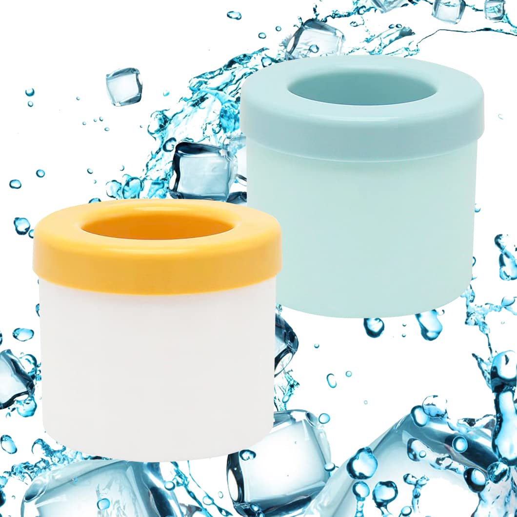 シリコン製アイスペール型 製氷皿 製氷機 製氷器 2個入り 透明氷 正方型 家飲みがより楽しめる 密閉フタ付き 取り出しやすい 保存容器 氷作る アイス 大きい氷 アイストレー アイスキューブ 氷皿 ロックアイス 冷凍保存 耐久性