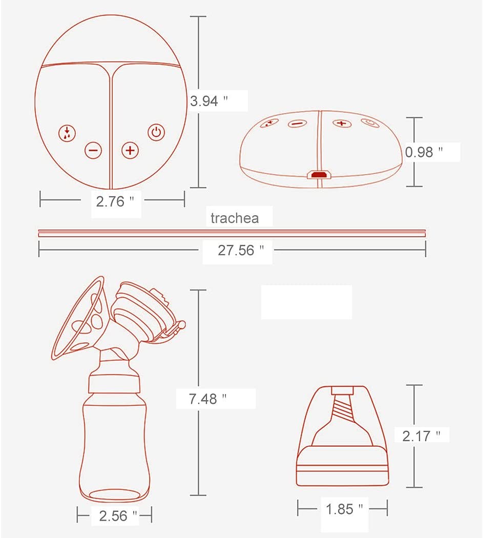 電動搾乳器、安全な牛乳瓶、静かなマルチスピードモード調整搾乳機、母乳吸引 二重側面の電動乳房ポンプ、マッサージの産後の乳房ポンプ母子用品,妊娠中の女性の胸ポンプ（ホワイト）USB給電式