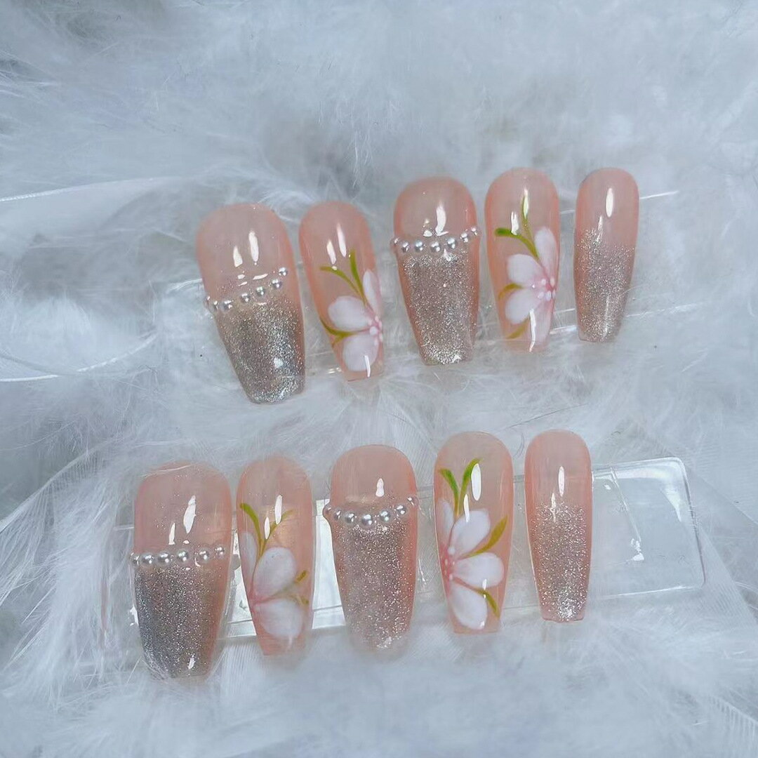 送料無料　デザインネイルチップ つけ爪 お得な24枚SET セット　ネイルアート デコネイル 成人式　結婚式　披露宴　ネイルチップ　ネイルパーツ j-220423-cjwdpl-121