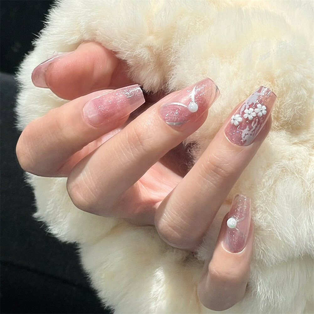 送料無料　デザインネイルチップ つけ爪 お得な24枚SET セット　ネイルアート デコネイル 成人式　結婚式　披露宴　ネイルチップ　ネイルパーツ　j-230806-733