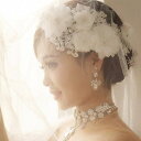 ヘッドドレス ウェディング　結婚式　髪飾り　パール　真珠　ヘアアクセサリー ヘッドアクセサリー カチューシャ レディース コサージ..