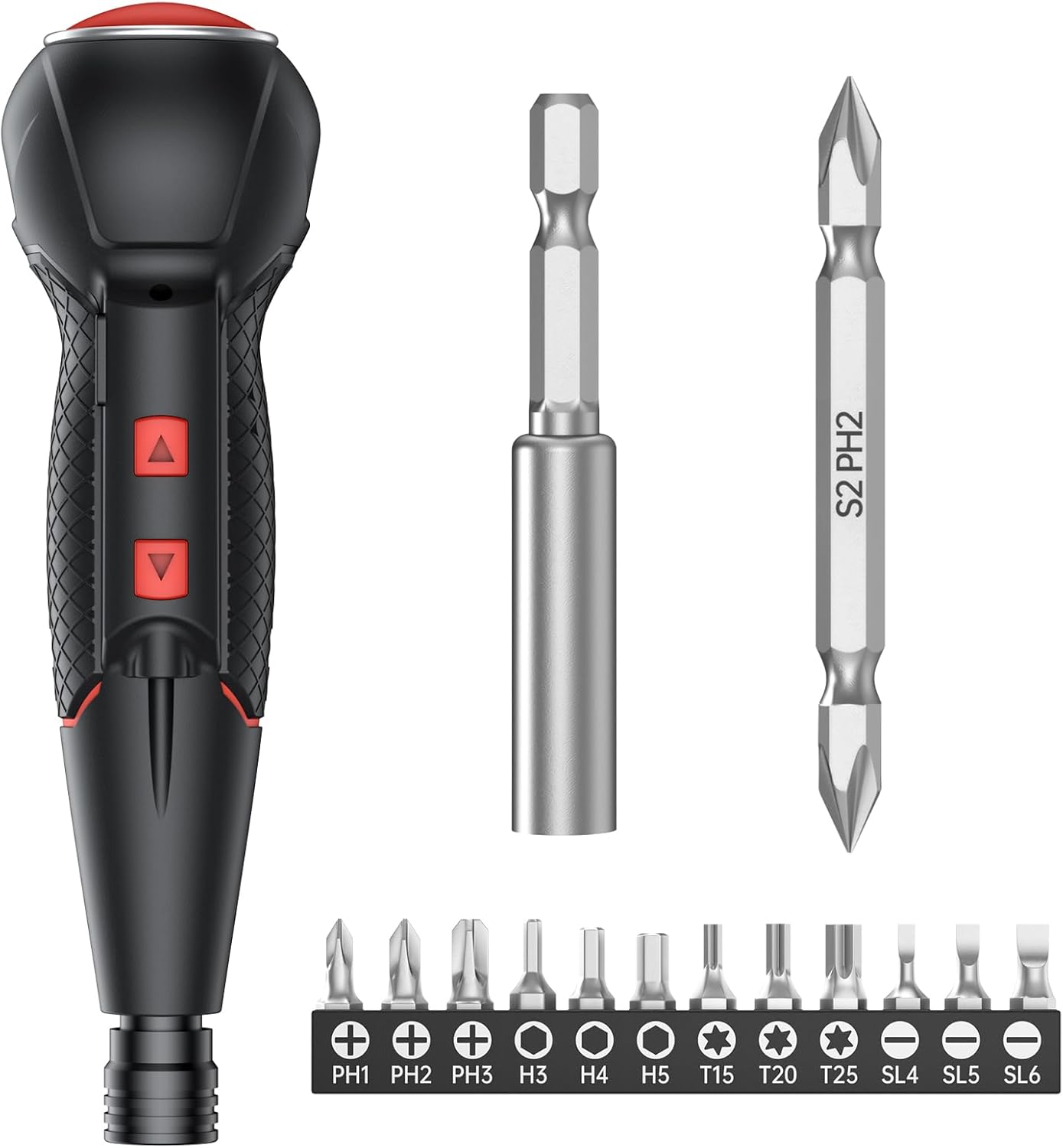 電動ドライバー 小型 携帯 手持ち Type-C USB充電式 人間工学設計 滑り止め 軽量 手動兼用 高輝度LEDラ..