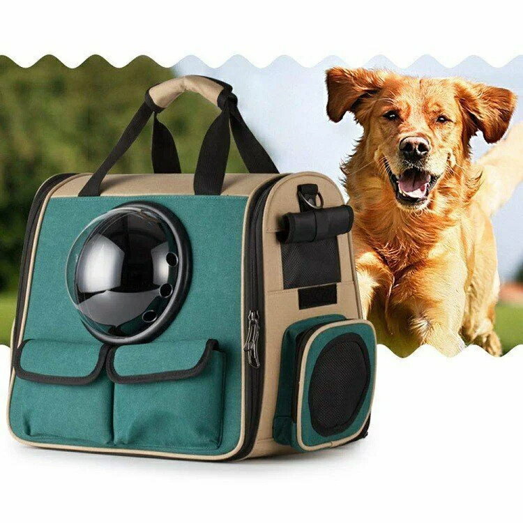 ペット　キャリーバッグ 犬猫兼用リュック型 宇宙船カプセル型 マット付き ペット手提げ鞄 リュックサック 8kgまで対応