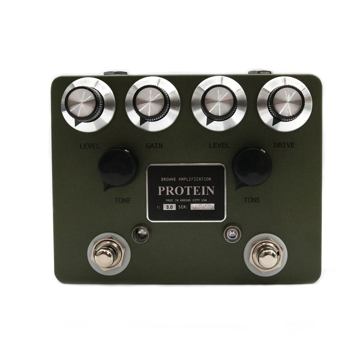 Browne Amplification PROTEIN DUAL OVERDRIVE V3 Green オーバードライブ 歪みエフェクター コンパクトエフェクター ブラウンアンプ