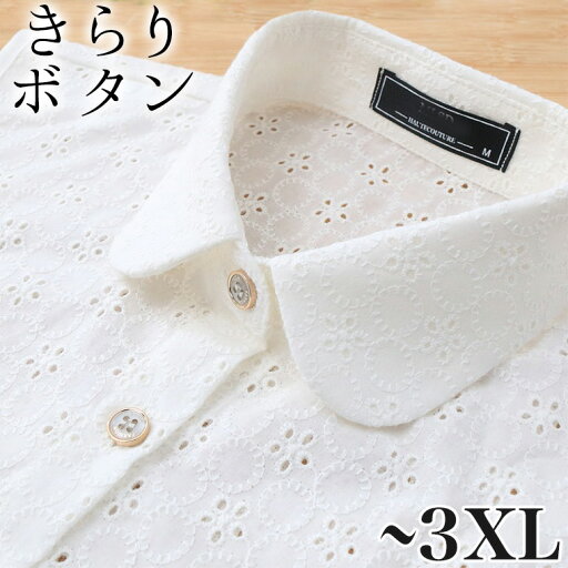【期間限定1,782円! 6/4まで】きらりボタン 白ブラウス3タイプ 付け襟 フェイクシャツ つけ襟 ブラウス つけ衿 スタンドフリル フリル付け衿 スタンドカラー レース スカラップ シャツ スカラップブラウス 袖なし 袖無し 【期間限定1,782円! 6/4まで】きらりボタン 白ブラウス3タイプ 付け襟 フェイクシャツ つけ襟 ブラウス つけ衿 スタンドフリル フリル付け衿 スタンドカラー レース スカラップ シャツ スカラップブラウス 袖なし 袖無し