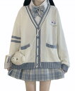 【期間限定6,300円!6/11まで】女子高生 制服 学生服 スクールカーディガン プリーツスカート チェック柄 リボン シャツ 4点セット 女子高校生 ニット...