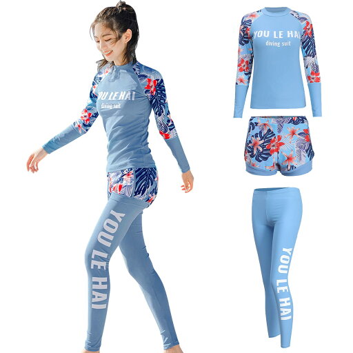 【激安販売中】水着 レディース ラッシュガード 長袖 レギンス ビギニ ブラーワイヤーレス サーフパンツ 体型カバー 3点セット 吸汗速乾 フィットネス 水着 タンキニ 水陸両用 【激安販売中】水着 レディース ラッシュガード 長袖 レギンス ビギニ ブラーワイヤーレス サーフパンツ 体型カバー 3点セット 吸汗速乾 フィットネス 水着 タンキニ 水陸両用