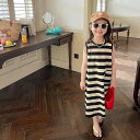 【新発売記念価格!】キッズ ワンピース おしゃれ 夏 子供服 ロングワンピース ストライプ ジュニア 韓国子ども服 Tシャツ 入学 入園 七五三かわいい 150cm 140 130 120 110 100 90 80 誕生日 プレゼント お姫様 シンプル(4)
