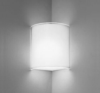 ブラケットライト コーナー取付用 洋風 屋内用 温白色(3500K) ※工事必要壁付け 廊下 階段 トイレ シンプル ガラス風 コーナー