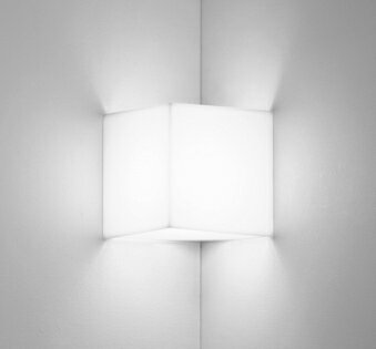 ブラケットライト コーナー取付用 洋風 屋内用 温白色(3500K) ※工事必要壁付け 廊下 階段 トイレ シンプル