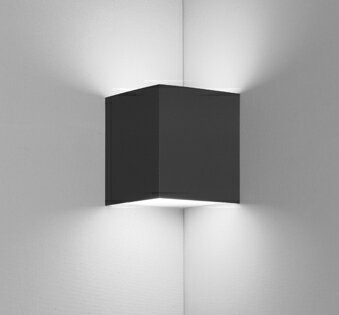 ブラケットライト ※工事必要 コーナー灯 密閉型 洋風 屋内用 階段 廊下 トイレ 内玄関 温白色(3500K)壁付け シンプル スクエア マット ブラック 間接照明 コンパクト