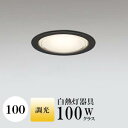 【18日は全品ポイント3倍】ダウンライト 開口100φ ベースダウン 軒下用 防雨型 白熱灯100W相当 電球色(2700K) 調光可(別売調光器対応) 準耐火構造