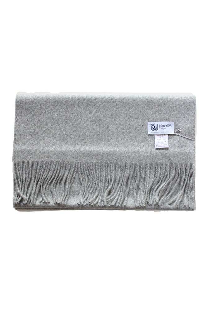 Johnstons 中判カシミアストール ライトグレー(HA0200 LIGHT GREY WA000057 ジョンストンズ CASHMERE STOLES)