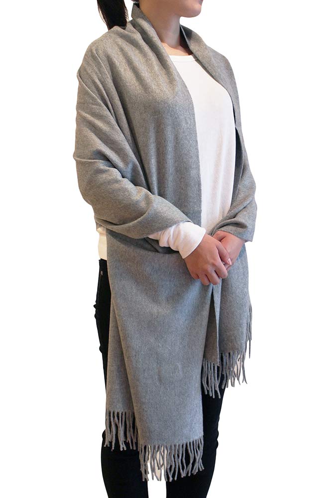 【正規取扱店】Johnstons 大判カシミアストール ライトグレー(HA0200 Light Grey WA000056 ジョンストンズ CASHMERE STOLES)