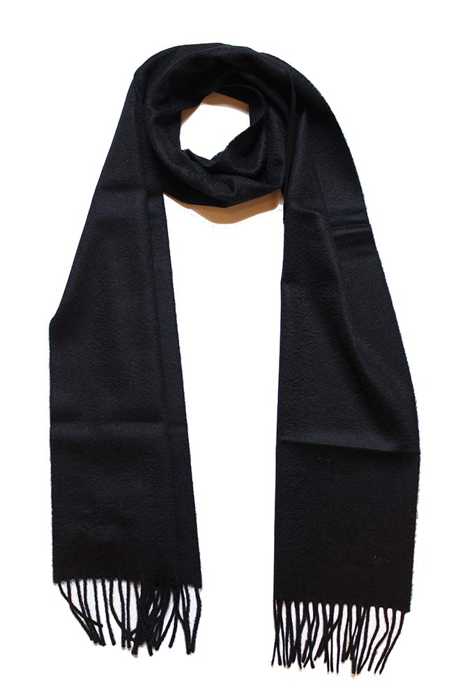 ジョンストンズ マフラー 【正規取扱店】Johnstons カシミアマフラー ブラック(SA0900 Black WA000016 ジョンストンズ CASHMERE MUFFLER)