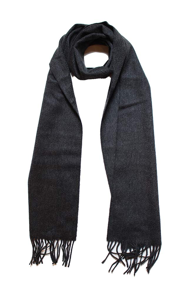 ジョンストンズ マフラー 【正規取扱店】Johnstons カシミアマフラー チャコール(HA0700 Charcoal WA000016 ジョンストンズ CASHMERE MUFFLER)