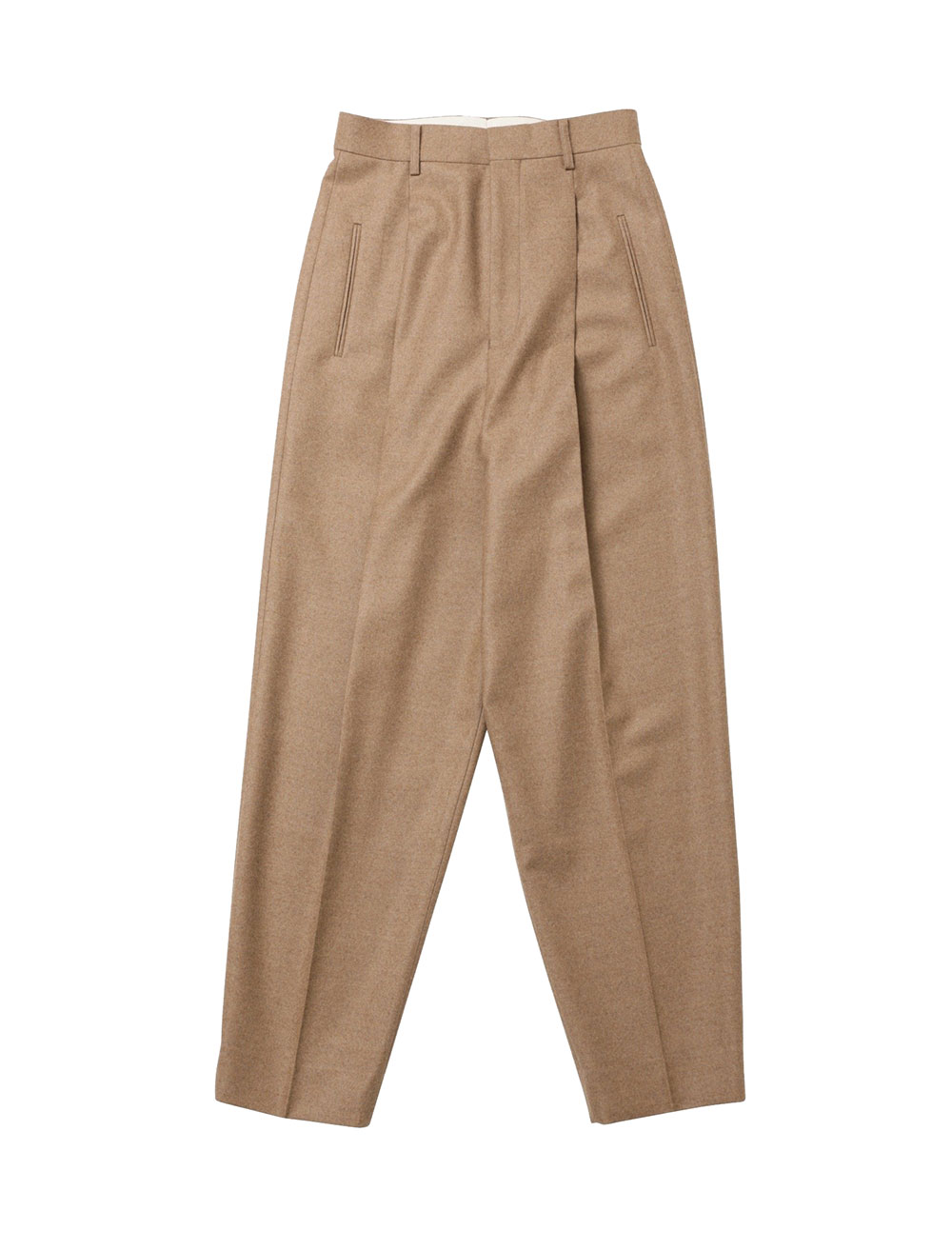 Rakuten - 【正規取扱店】beautiful people ブリティッシュメランジフランネルワンタックパンツ camel (ビューティフルピープル)