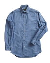 NIGEL CABOURN BRITISH OFFICERS SHIRT 202 SAX BLUE(ナイジェルケーボン)