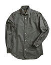 【正規取扱店】NIGEL CABOURN BRITISH OFFICERS SHIRT 191 DARK GREEN (ナイジェルケーボン)