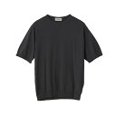 JOHN SMEDLEY S4409 メンズ 30G 半袖クルーネックニット BLACK