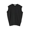 JOHN SMEDLEY S4553 レディース 30G ノースリーブ ニット BLACK