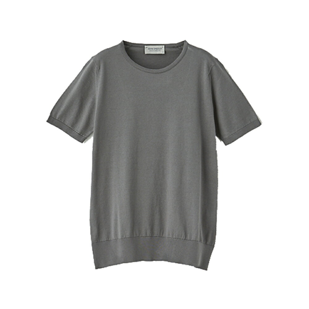 ジョンスメドレー トップス レディース JOHN SMEDLEY SESIA レディース 半袖クルーネックニット COBBLE GREY