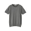 JOHN SMEDLEY SESIA レディース 半袖クルーネックニット COBBLE GREY