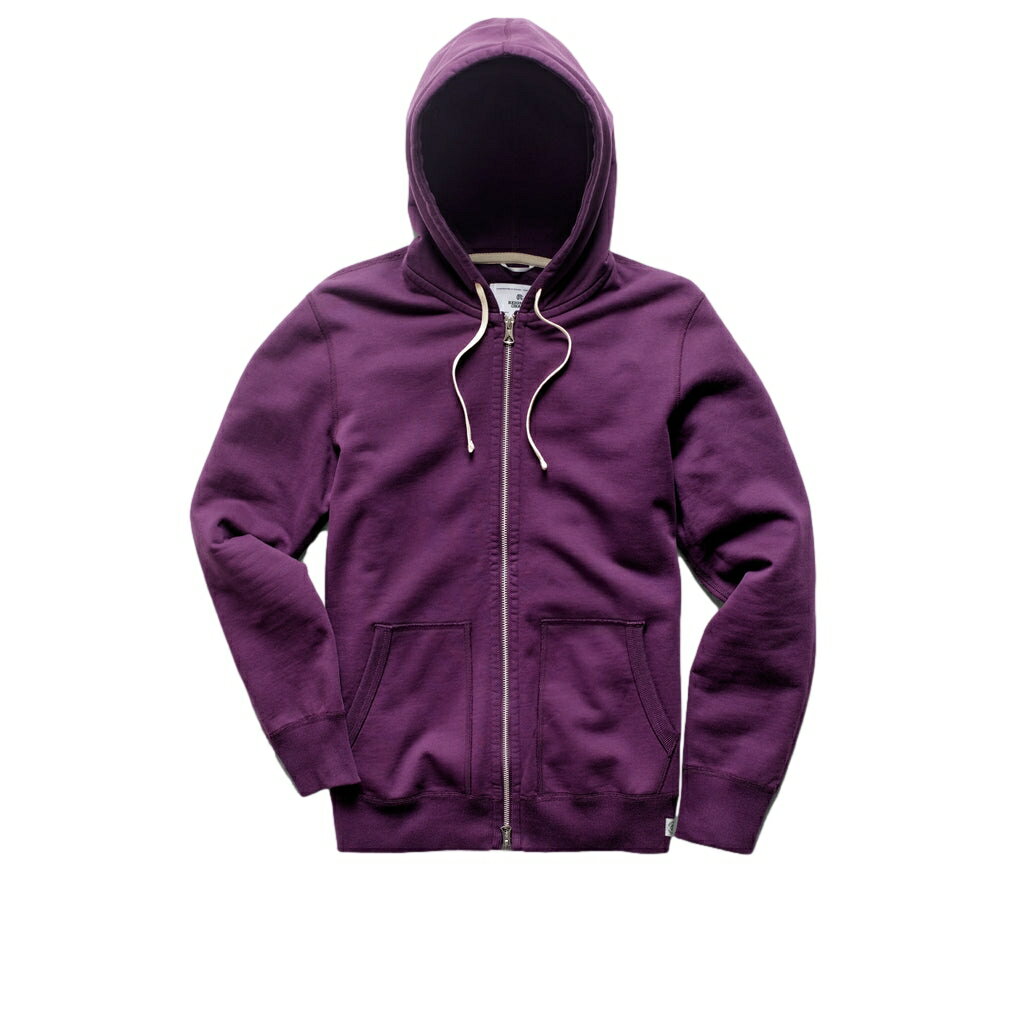 【正規取扱店】REIGNING CHAMP フルジップパーカー RC-3205 MIDWEIGHT TERRY AUBERGINE (レイニングチャンプ)