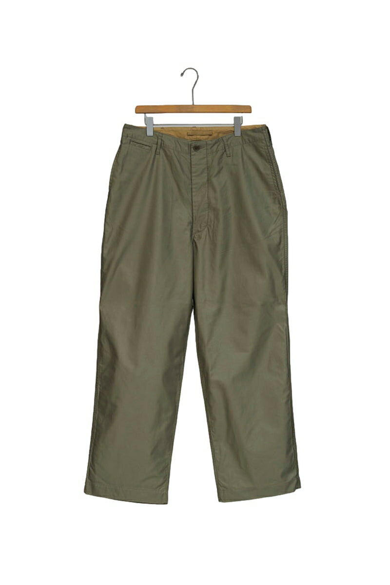 NIGEL CABOURN NEW BASIC CHINO PANT MOLESKIN GREEN(ナイジェルケーボン)