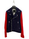 【正規取扱店】EMMETI エンメティ THE PARK 別注 GABRIE ダブルライダース ゴートスエード RED/OLTREMARE