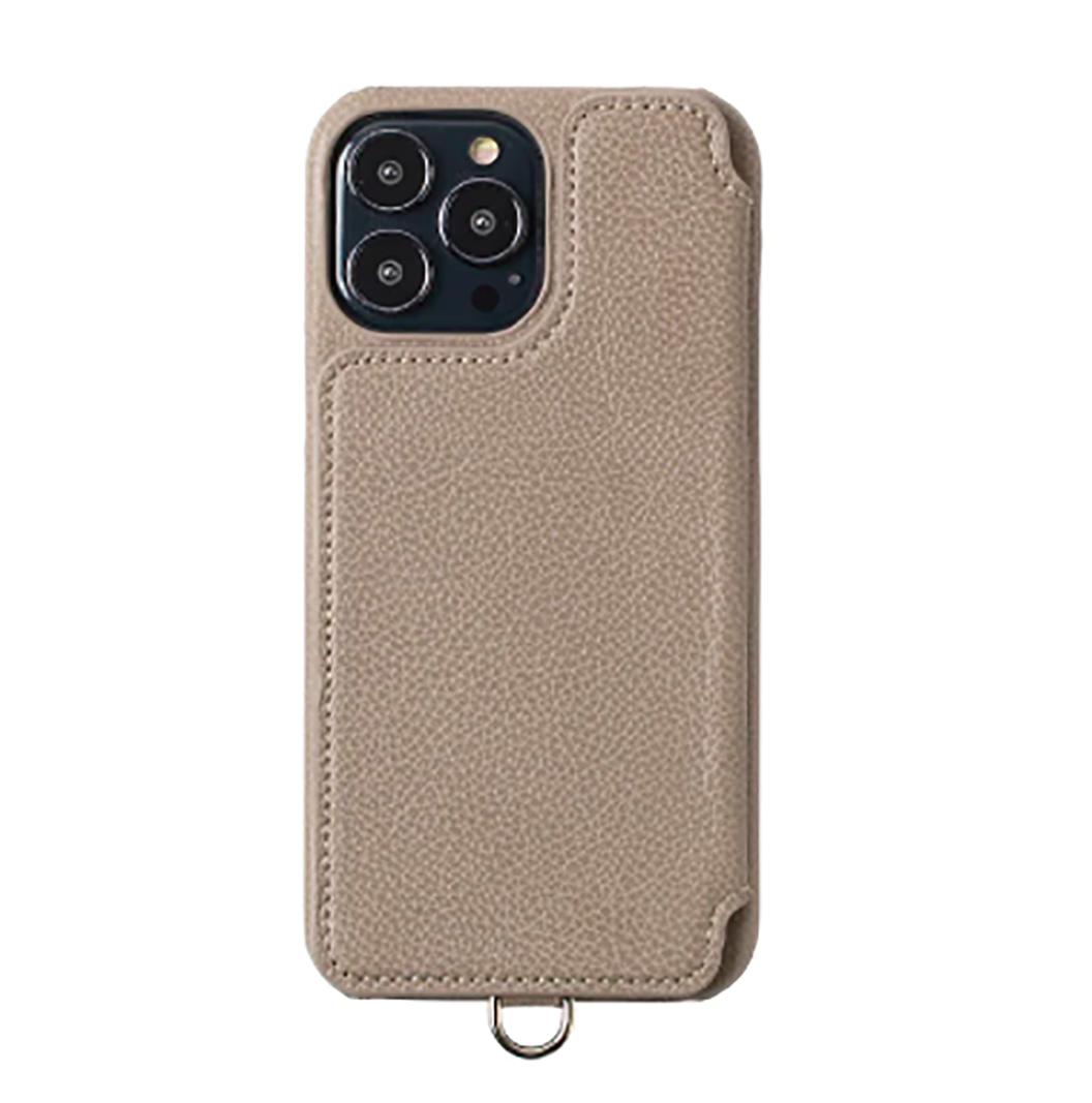 【正規取扱店】Demiurvo POCHE FLAT iPhone14Pro CHARCOAL 携帯ケース (デミュウ)