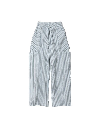 【正規取扱店】beautiful people finx stripe bow silhouette pants blu/stripe(ビューティフルピープル) 【正規取扱店】beautiful people finx stripe bow silhouette pants blu/stripe(ビューティフルピープル)