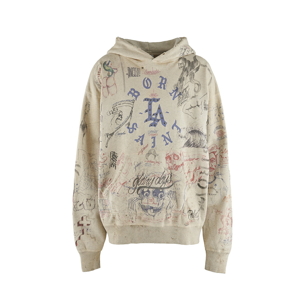 SAINT Mxxxxxx セント マイケル SM-YS8-0000-C11 / BR_HOODIE / LA / GRAY / フーディー パーカー SAINT MICHAEL