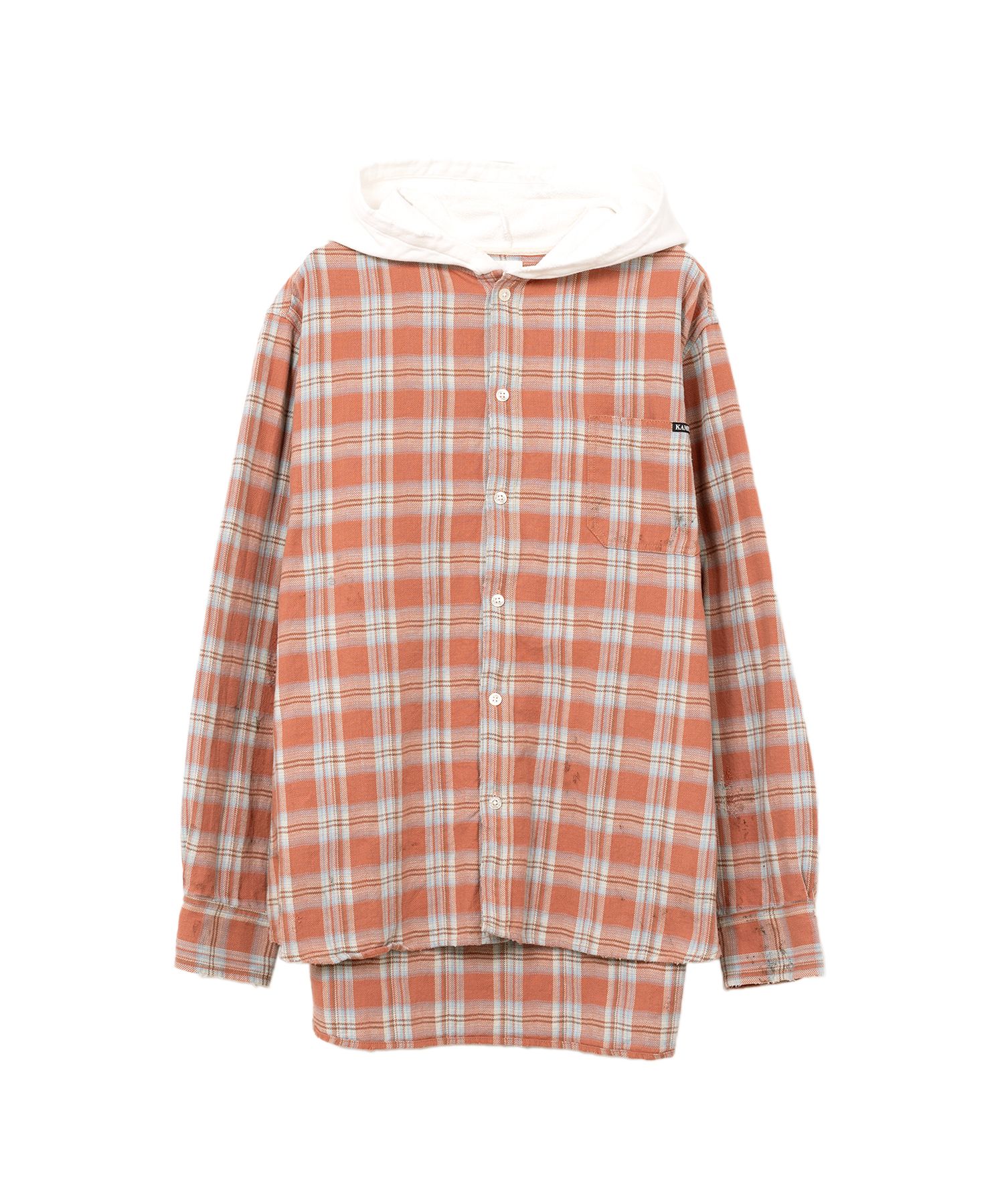 Rakuten - 【正規取扱店】KAMIYA Hooded Check Shirt RED(カミヤ)