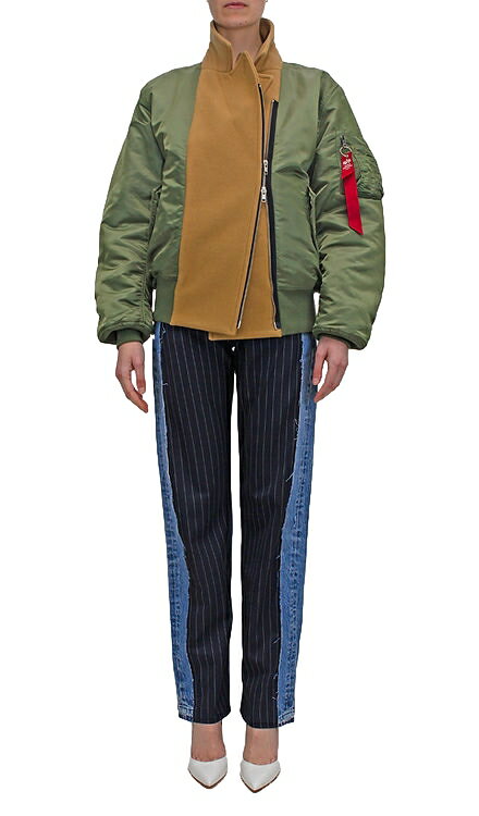 【正規取扱店】LUTZ HUELLE ALPHA INDUSTRIES TRENCH BOMBER リメイクMA-1 KHAKI(ルッツヒュエル)