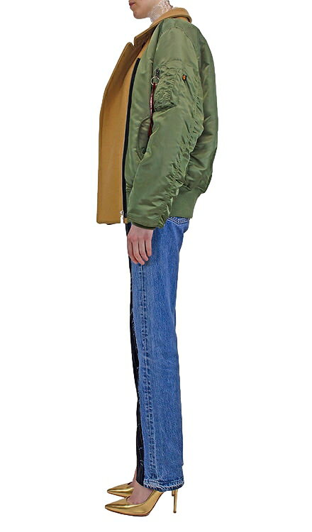 【正規取扱店】LUTZ HUELLE ALPHA INDUSTRIES TRENCH BOMBER リメイクMA-1 KHAKI(ルッツヒュエル)