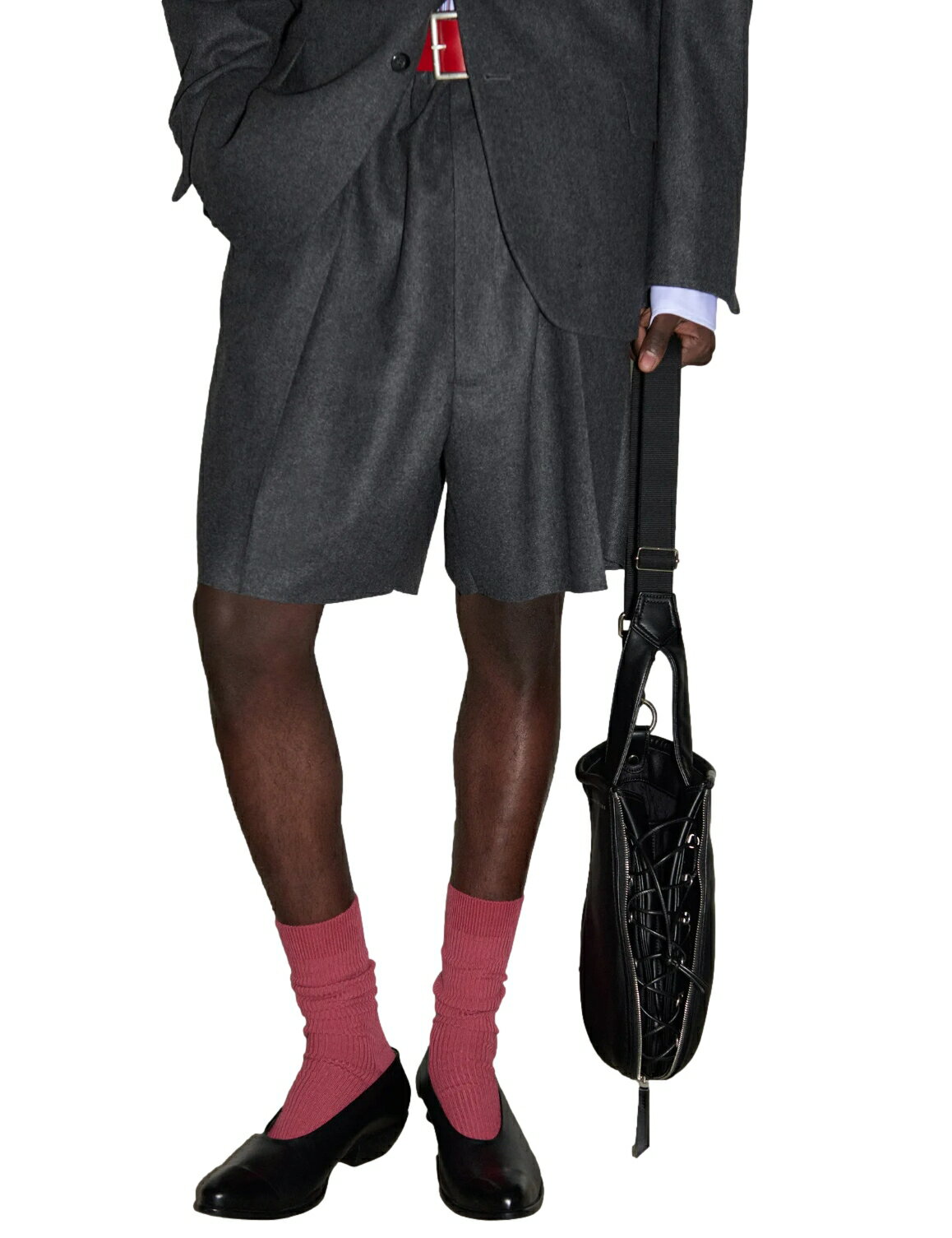 【正規取扱店】RANDOM IDENTITIES WORKER LOW CROTCH SHORTS GREY(ランダム アイデンティティーズ)