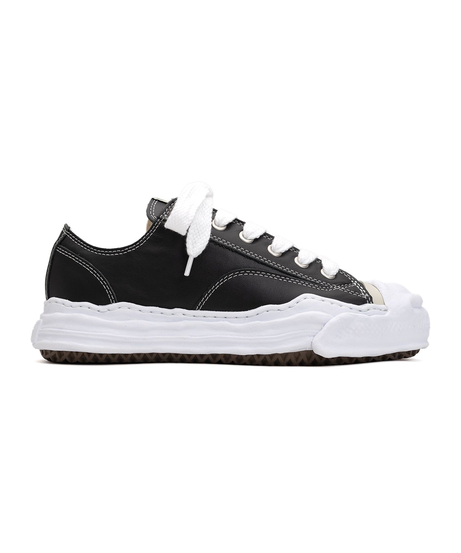 【正規取扱店】Maison MIHARA YASUHIRO スニーカー HANK OG Sole Leather Low-top Sneaker BLACK (メゾン ミハラヤスヒロ)