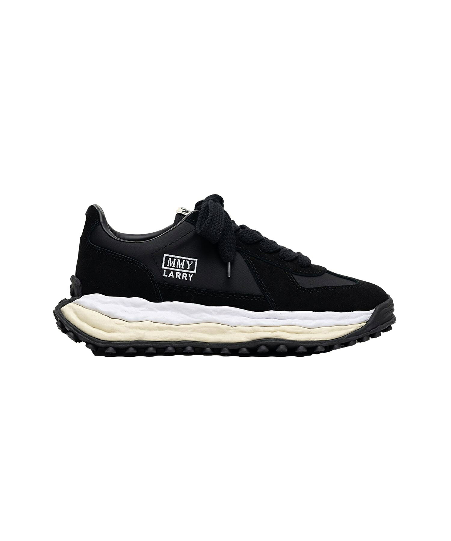 Rakuten - 【正規取扱店】Maison MIHARA YASUHIRO スニーカー LARRY OG Sole Mix Material Low-top Sneaker BLACK (メゾン ミハラヤスヒロ)