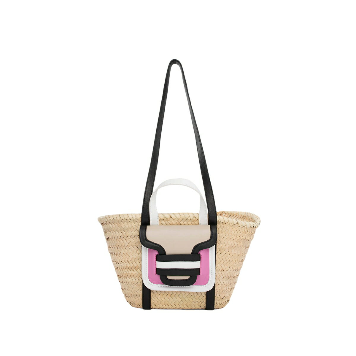 樂天商城 - 【正規取扱店】PIERRE HARDY ピエールアルディ アルファミニバスケット ラフィア PINK-MULTI COLOR