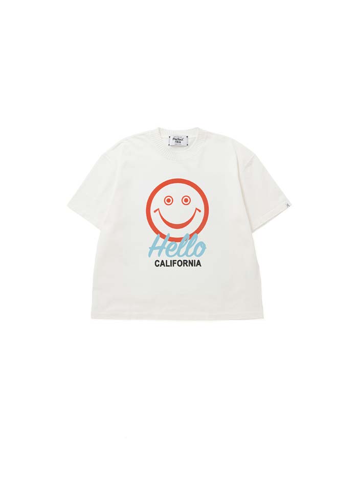 Rakuten - 【正規取扱店】Perfect ribs × A LOVE MOVEMENT Helllo CALFOLNIA Short Sleeve T Shirts White(パーフェクトリブズ)